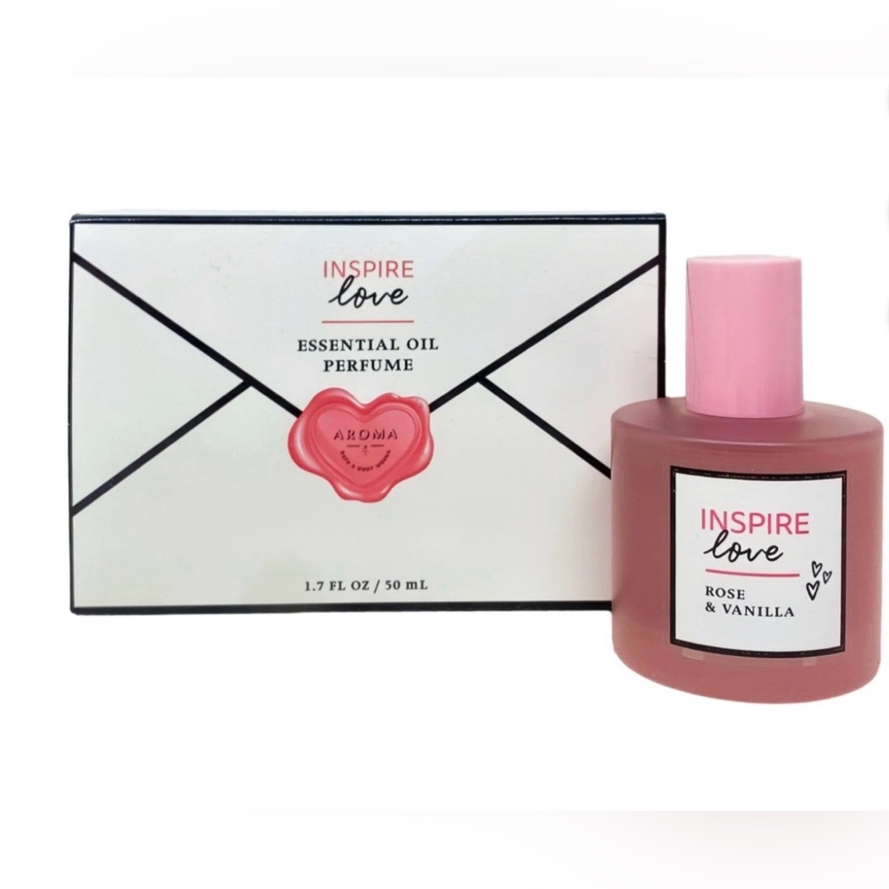 New Bath Body Works Aroma Inspire Love Rose Vanilla Essential Oil Perfume